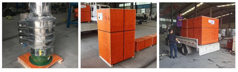 全不銹鋼振動篩包裝，裝箱，裝車。